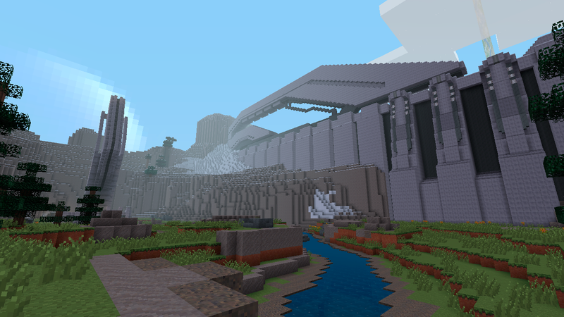 Illustration for article titled The Minecraft Halo Mash-Up Pack Visits Familiar Places